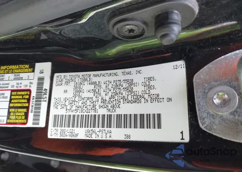 2012 Toyota Tundra Limited 5.7L V8 из США, поврежденный, VIN 5TFHY5F18CX227781